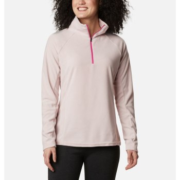 Columbia Ženske Majice S Kapuljačom - TTIP Glacial 1/2 Zip Top Fleece Roze | QFEC-01967